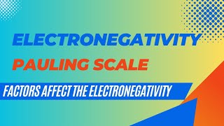 Electronegativity  Factors that affect electronegativity  periodic table Pauling scale ⚖️ [upl. by Aramo]