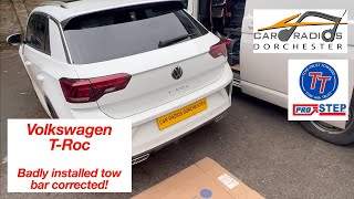 Making Good a Badly Fitted Tow Bar to a Volkswagen TRoc [upl. by Gnat]