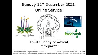 Alloway Parish Church Online Service  Sunday 12th December 2021 [upl. by Siward]