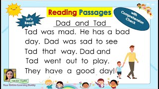 Reading Passages Reading ComprehensionPractice Reading English  Kinder Grade 1Grade 2 Grade 3 [upl. by Ettezzus244]