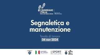 Stati Generali del Turismo Outdoor  Segnaletica  Tavolo 1  4 novembre 2024 [upl. by Jennings229]