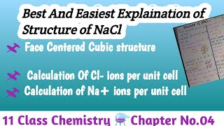 Structure of NaCl part b Noof Na And Clper unit cell of NaCl chemchemistry1122 [upl. by Atsyrt808]