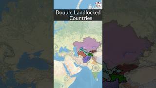 Double Landlocked Countries  Maps Short Video  World Geography [upl. by Nivag892]