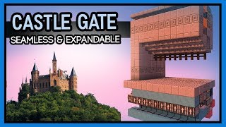 Minecraft Castle GatePortcullis Seamless amp Expandable  Tutorial  Minecraft 112 [upl. by Emolas]