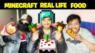 HIMLANDS GANG EATING MINECRAFT ITEMS IN REAL LIFE [upl. by Aihpled]