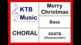 Merry Christmas Ed Sheeran amp Elton John SSATB Choir Bass Part Only [upl. by Valaree]