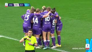 FiorentinaJuventus 10  Catena decide il primo round  CoppaItaliaFemminile Frecciarossa [upl. by Haianeb]