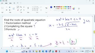 C2 Derive Quadratic Formula using completing the square [upl. by Lleunamme]