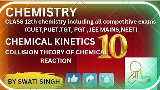 COLLISION THEORY OF CHEMICAL REACTIONBY SWATI SINGHAshreejiclasses176 [upl. by Bello]