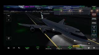 RFSReal Flight Simulator Boeing 7478F Cathay Pacific Cargo HongKong to Anchorage Full Takeoffrfs [upl. by Malissia]