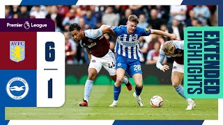 Extended PL Highlights Aston Villa 6 Brighton 1 [upl. by Idihc]