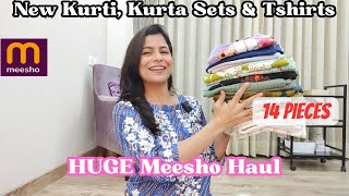 Latest Kurti Kurta Set amp Tshirt Haul From Meesho l Dream Simple [upl. by Osborne]