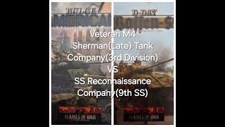 Flames of War Battle Report Veteran M4 ShermanLate Company3rd Div VS SS Recce Company9th SS [upl. by Arella]