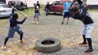 ILIAS ILIADIS AND GEORGII ZANTARAIA  HAMMER amp WHEEL STRENGTH TRAINING [upl. by Laurin]