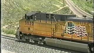 Classic Railroad Series 146  UP and BNSF at Blue Cut July 2003 [upl. by Bailar]