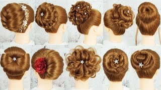 Top 10 New Bun Hairstyles For Wedding Party  Bridal Hairstyles [upl. by Atalee]