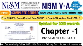 NISM Mutual Fund Chapter 1  Investment Landscape  NISM VA Mutual Fund Exam Preparation  NISM [upl. by Lindemann]