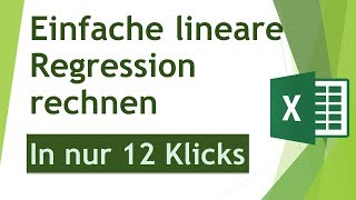 Der schnellste Weg eine einfache lineare Regression in Excel zu rechnen [upl. by Adnohsel824]