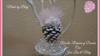 DIY COMO DECORAR PIÑAS DE PINO NAVIDEÑO [upl. by Isidoro]