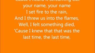 Adele  Set Fire to the Rain with lyrics [upl. by Mayfield]