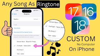 How to Set ANY Song as RINGTONE on iPhone in iOS 18 Easiest Way [upl. by Machos61]