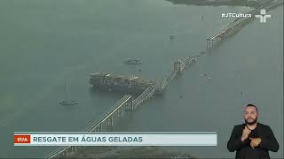 Estados Unidos navio cargueiro derruba ponte em Baltimore assista ao vídeo [upl. by Eissat576]