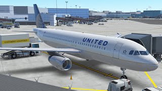 Infinite Flight  United Airlines A320200  Boston to Washington DC  ATC Training Server [upl. by Tnilk]