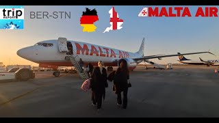 FLIGHT REPORT  BERLIN TO LONDON STANSTED  MALTA AIR 737 MAX  CHASING THE SUN [upl. by Amari811]