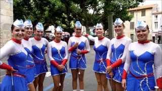 MAJORETTES DU PAYS DOLMES LAVELANET à PRADES 14 JUILLET 2013 [upl. by Ardnahc46]