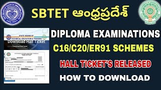 AP DIPLOMA C16 ampC20 HALLTICKETS RELEASED  ER91 HOW TO DOWNLOAD PROCESS [upl. by Tselec]