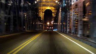 John A Roebling Suspension Bridge southbound Night [upl. by Iaria]