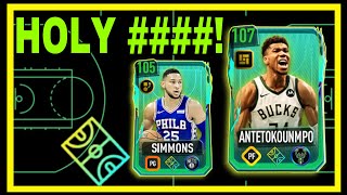 MASSIVE 103 GIANNIS amp 101 SIMMONS  INSANELY GOOD  BIGGEST BOOST EVER  NBA LIVE MOBILE  NBA LIVE [upl. by Myrtle]