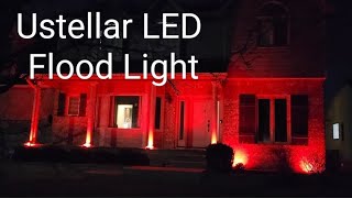 Ustellar GemBand Smart LED Flood Lights RGBW Unboxing Install and Review [upl. by Huff]