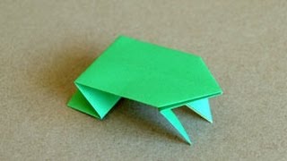 Origami Jumping Frog Instructions wwwOrigamiFuncom [upl. by Nnairb106]