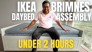 Ikea brimnes daybed assembly under 2 hours [upl. by Brubaker333]