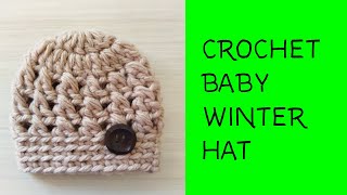 How To Crochet Easy Baby Hat  Fast amp Simple Crochet Baby Beanie [upl. by Andreana596]