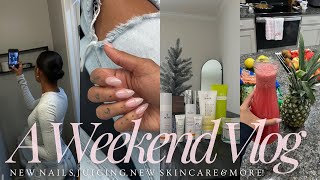 New Nails  Juicing  New Skincare  more  Weekend in my Life Vlog✨ [upl. by Yasnyl]