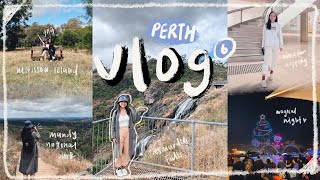 PERTH VLOG 6  Hiking to Lesmurdie Falls 🏞 Heirisson Island🦘 Perth Night Life 🌃 and Museum Hopping [upl. by Nakah]