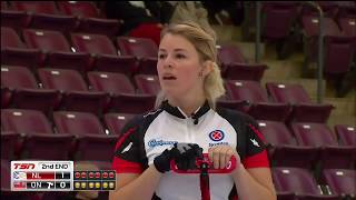 2018 Scotties Tournament of Hearts  Duncan ON vs Curtis NL  Tiebreaker [upl. by Laws397]