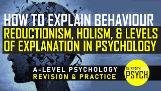 How Do We Explain Behaviour Reductionism Holism amp Levels of Explanation  Debates in Psychology [upl. by Louella]