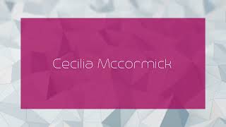 Cecilia Mccormick  appearance [upl. by Diarmit]