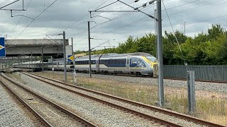 Eurostar class 374 passing Ebbsfleet International station [upl. by Mcgraw]