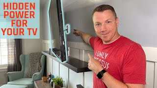 How to Add an Electrical Outlet for a Wall Mounted TV [upl. by Etnelav814]