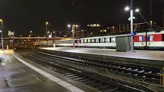 Mise à quai en gare de Zurich HB du NightJet 465 le 12 mars 2024 [upl. by Solon205]