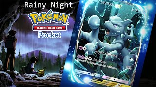 ASMR⛈️ Pokemon TCG Pocket Gameplay on a Rainy Night  Thunderstorm Sounds Whispering Soft Spoken [upl. by Euqinom]