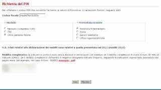 FiscOnline  Richiesta del PIN [upl. by Sorrows]