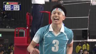 【フジテレビ公式】春の高校バレー2019男子準決勝・鎮西熊本vs清風大阪＜準決勝ダイジェスト＞ [upl. by Ecnal]