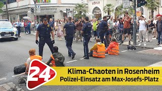 KlimaChaoten in Rosenheim PolizeiEinsatz am MaxJosefsPlatz [upl. by Caton601]