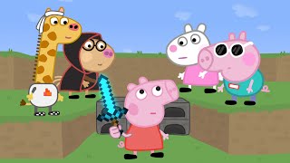 Minecraft Speedrunner Peppa Vs 4 Hunters Animation [upl. by Lenahs]