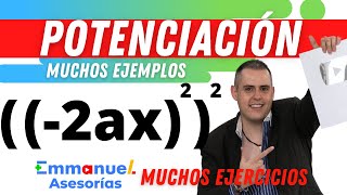 Potenciación Ley de los Exponentes Ejercicios de Álgebra mathematics ✏️ [upl. by Kore]